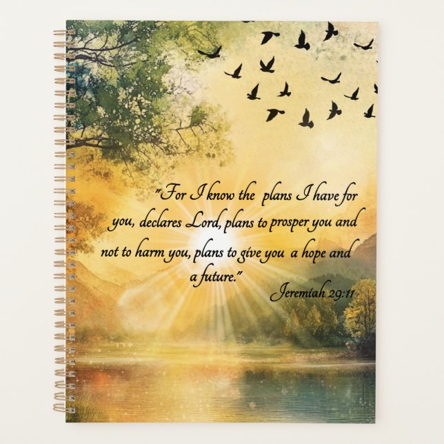 Agenda Uplifting Bible Verses Serene Nature Scenes (Anverso)