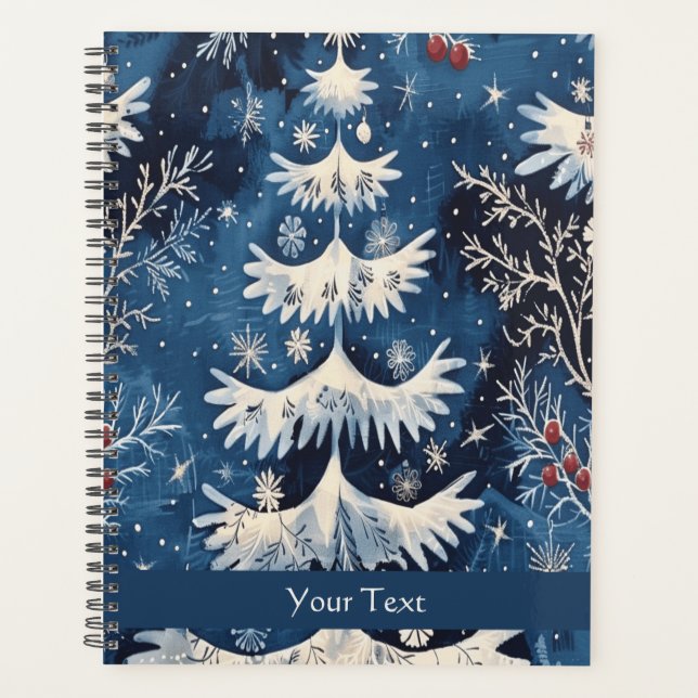 Agenda Vacaciones en árbol de navidad azul (Anverso)
