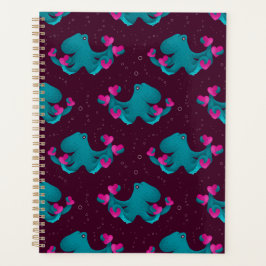 Agenda Valentine's Octopus and Hearts