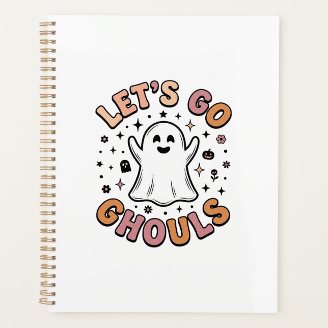 Agenda Vamos Fantasmas Cute Halloween Ghost  (Anverso)