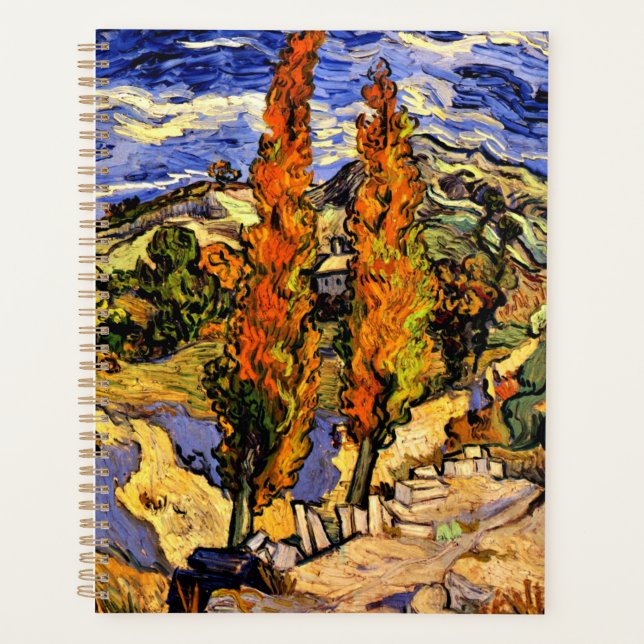 Agenda Van Gogh - Dos álamos en una colina (Anverso)