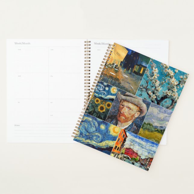 Agenda Van Gogh Fine Art Collage (Demostración)