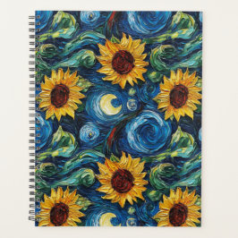 Agenda Van Gogh girasoles y noche estrellada