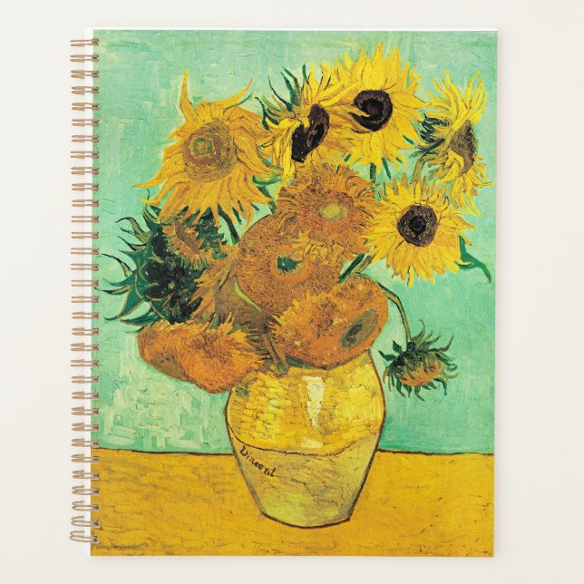 Agenda Van Gogh - Jarrón con 12 Girasoles (Anverso)