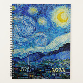 Agenda Van Gogh Starry Noche Pintura Semanal Mensual