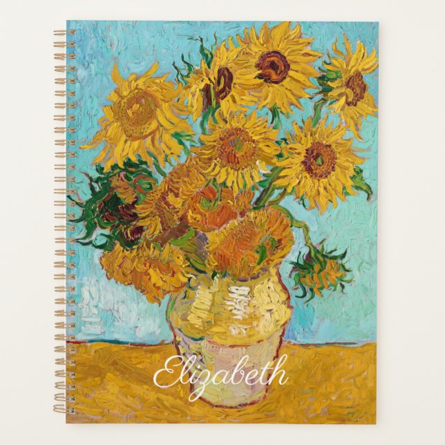 Agenda Van Gogh Sunflowers Yellow Flowers  Floral  (Anverso)