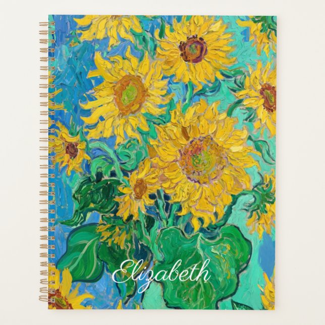 Agenda Van Gogh Sunflowers Yellow Flowers  Floral  (Anverso)