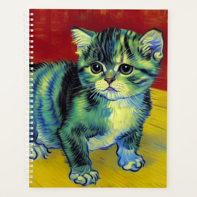Agenda Van Gogh Tabby Cat (Anverso)
