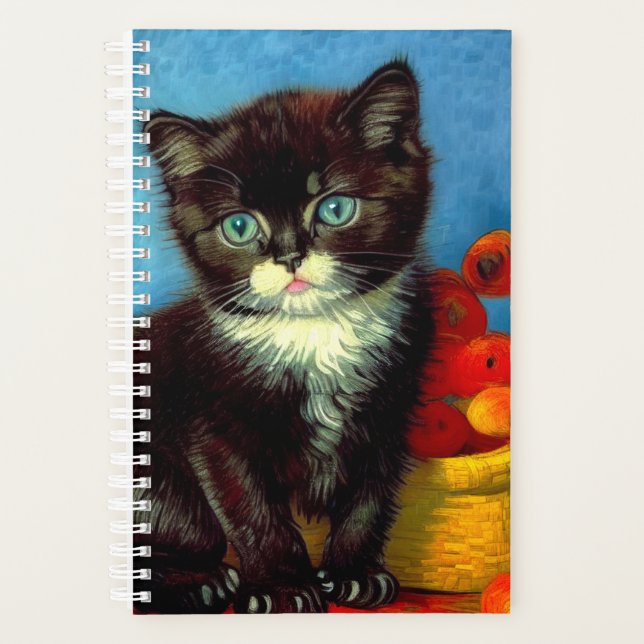 Agenda Van Gogh Tuxedo Cat (Anverso)
