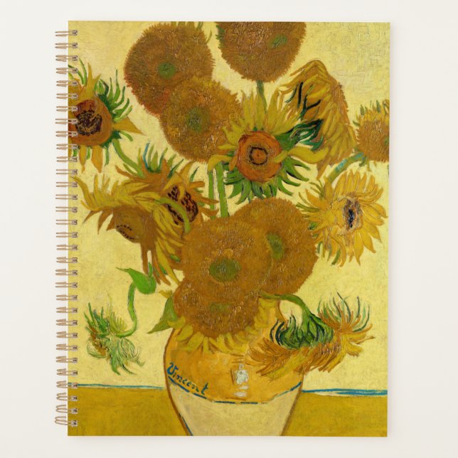 Agenda Van Gogh - Vase con 15 girasoles (Anverso)