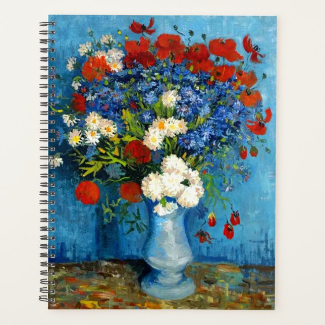Agenda Van Gogh Vase with Cornflowers and Poppies (Anverso)