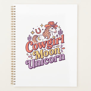 Agenda Vaquera Unicornio Luna Unicornio Diseño Merch Capr