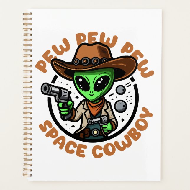 Agenda Vaquero Espacial Alien Divertido (Anverso)