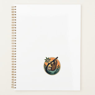 Agenda Vector de perezoso vintage Insignia de vida silves