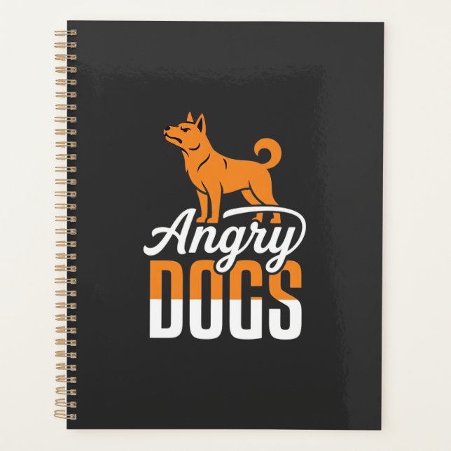 Agenda Vector Mascota Perros Enojados (Anverso)