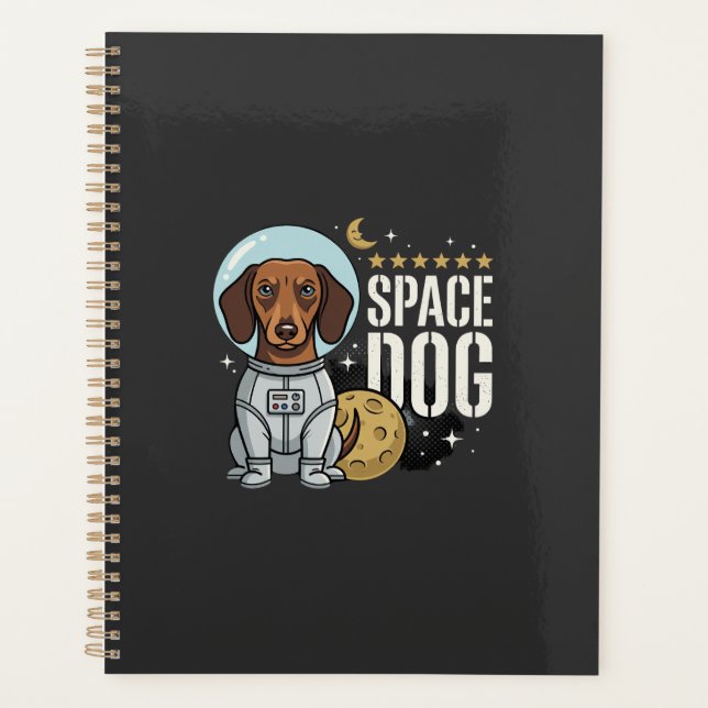 Agenda Vector perro espacial astronauta Dachshund (Anverso)