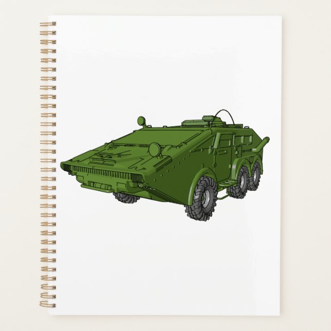 Agenda Vehículo Militar Blindado Verde (Anverso)