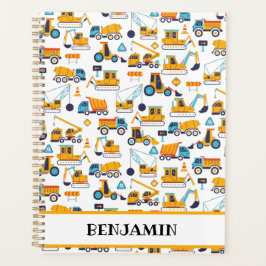 Agenda Vehículos de construcción de camiones - Niños pers