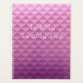 Agenda Veintidós Patrón Púrpura Rosa Moderno