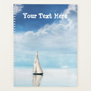 Agenda Vela tranquila con cielos azules