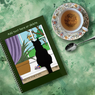 Agenda Ventana de visualización de gato negro