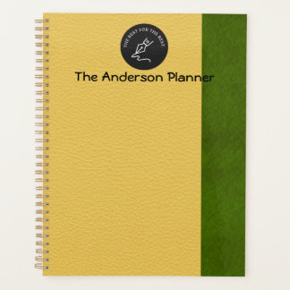Agenda Verde amarillo mostaza Minimalista