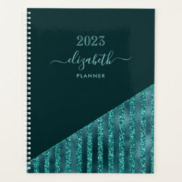 Agenda Verde azulado azul moderno moda Glam Purpurina per