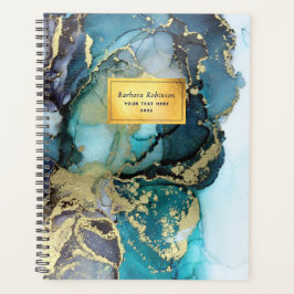 Agenda Verde azulado Blue Black Gold Metallact Art