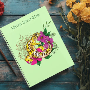 Agenda Verde Gecko Amarillo Leopardo
