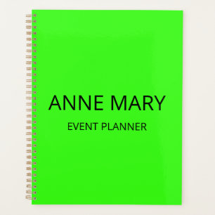 Agenda Verde neón profesional elegante colorido brillante