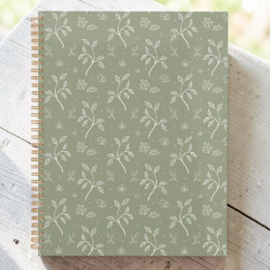 Agenda Verde Salvia Botánico Minimalista Hoja