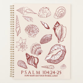 Agenda Versículo de la Biblia de conchas marinas