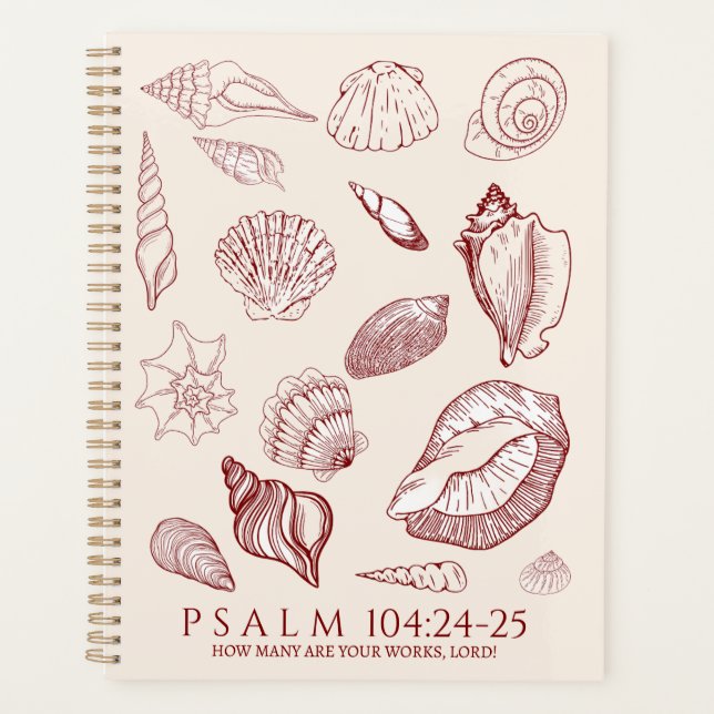 Agenda Versículo de la Biblia de conchas marinas (Anverso)
