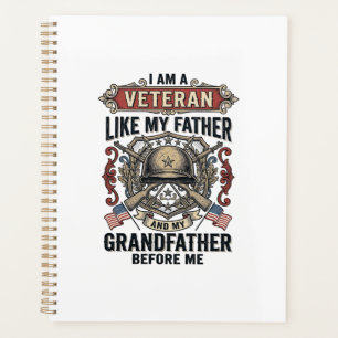 Agenda Veterano Como Mi Padre Abuelo Antes De Mí Desig