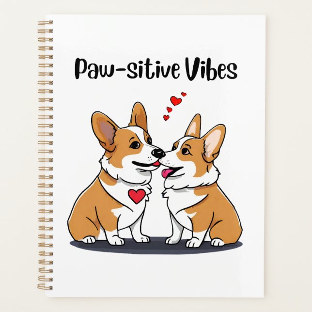 Agenda Vibes Corgis enamorados (Anverso)