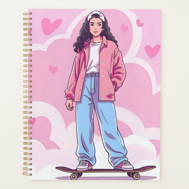 Agenda Vibes de Chica para patinadores - Collage estético (Anverso)