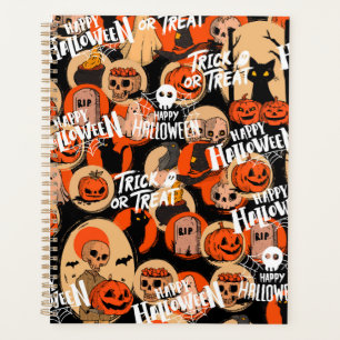 Agenda Vibraciones espeluznantes de Halloween lindas y at