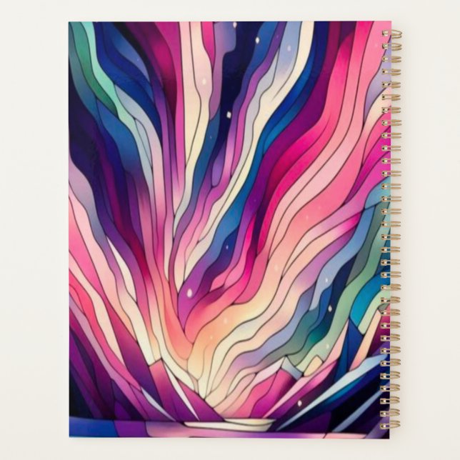 Agenda Vibrant Aurora Borealis Planner (Reverso)