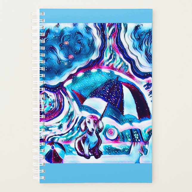 Agenda Vibrant Beach Dog Planner (Anverso)