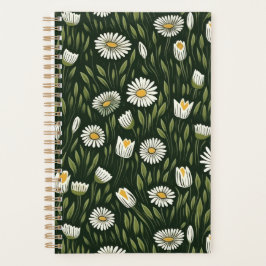 Agenda Vibrant Daisy Pattern with Lush Green Accents
