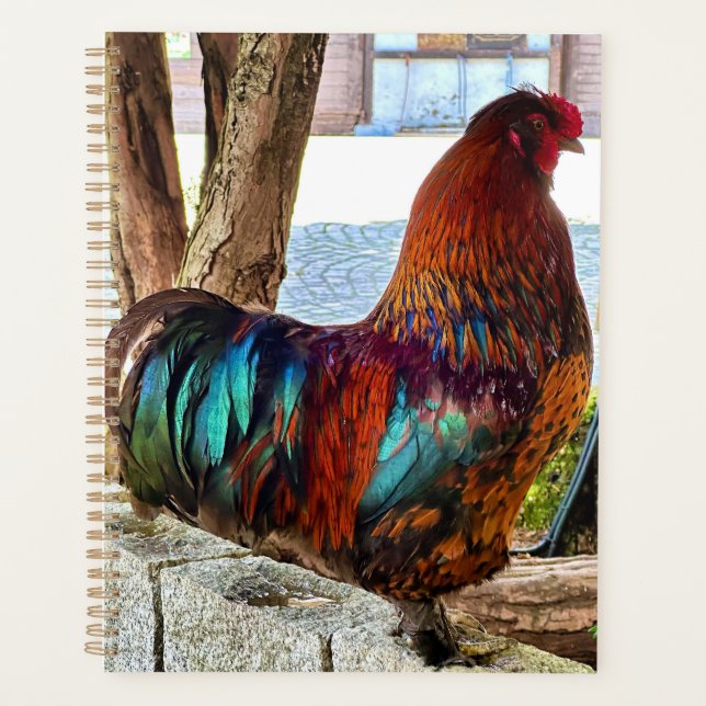 Agenda Vibrant Rooster Personalizado Planner (Anverso)