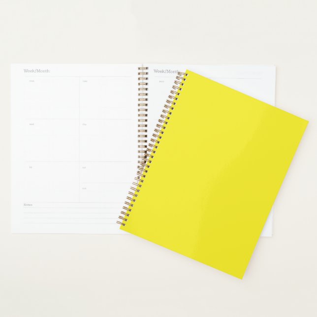 Agenda Vibrant Solid Yellow Background  (Demostración)