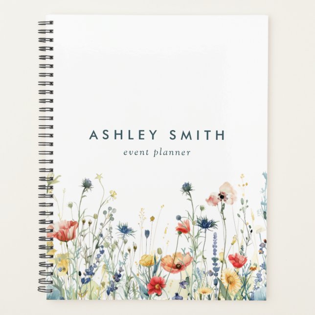 Agenda Vibrant Wildflower Planner (Anverso)