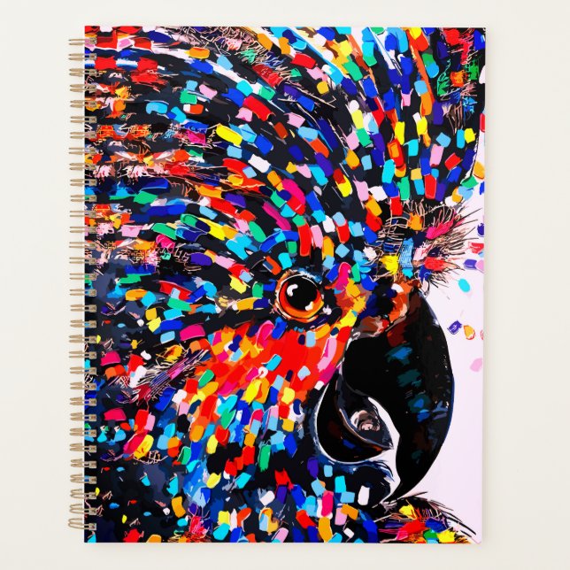 Agenda Vibrante arte de pared de aves tropicales en expre (Anverso)