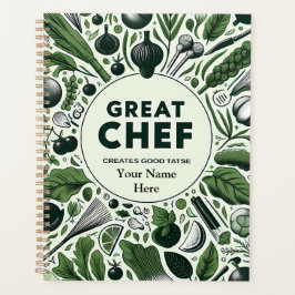 Agenda Vibrante Veggie Gran Chef Typografía Diseño