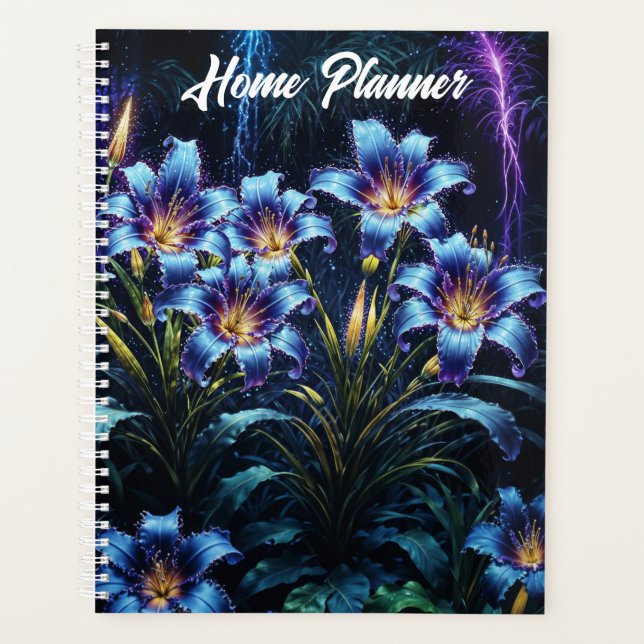 Agenda Vibrantes lirios luminosos jardín de fantasía flor (Anverso)