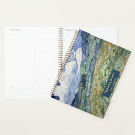Agenda Vicente Van Gogh Landscape Vintage Art Monogramado