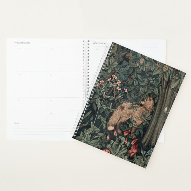 Agenda Vida silvestre William Morris Greenery Fox (Demostración)
