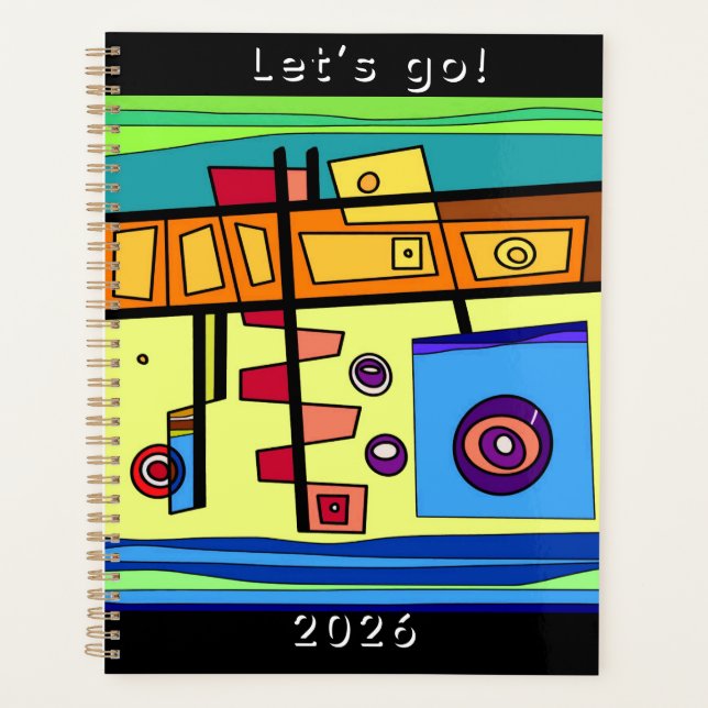 Agenda Vida submarina naranja amarillo azul verde  (Anverso)
