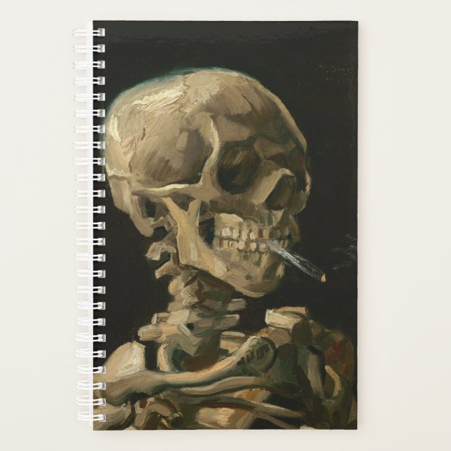 Agenda Vincent Van Gogh - Calavera con cigarrillo en llam (Anverso)